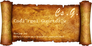 Csörgei Gusztáv névjegykártya